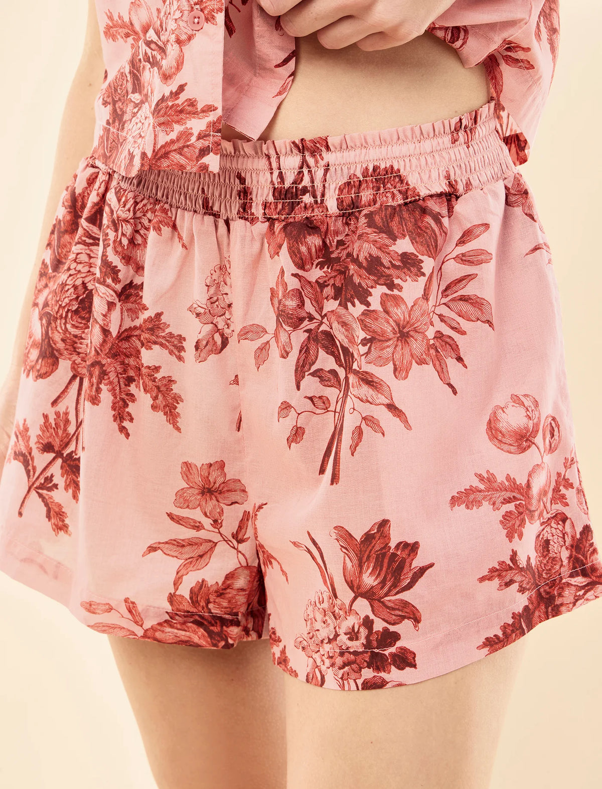 Karen Walker Romantic Floral Boxer PJ Rose