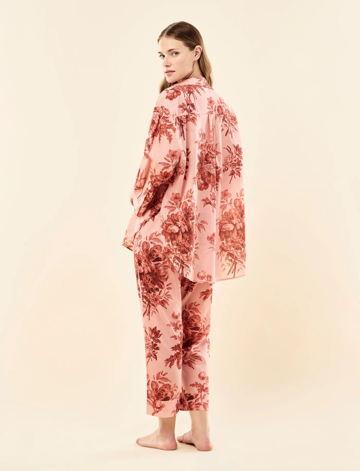 Karen Walker Romantic Floral LS Crop PJ Rose