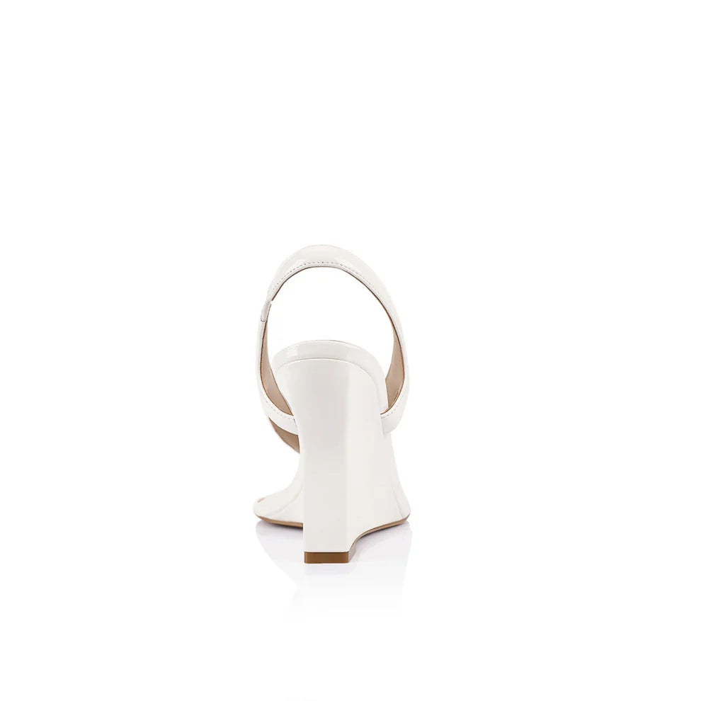 Martine Slingback Wedge White