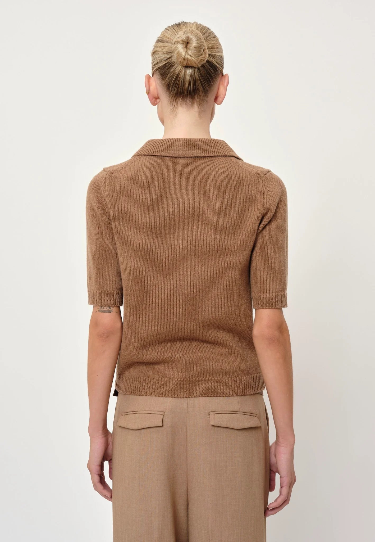 Alberto Knit Polo - Brown Sugar