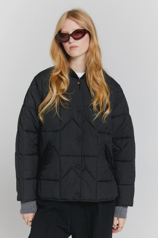 Quilted Monogram Jacket - Black
