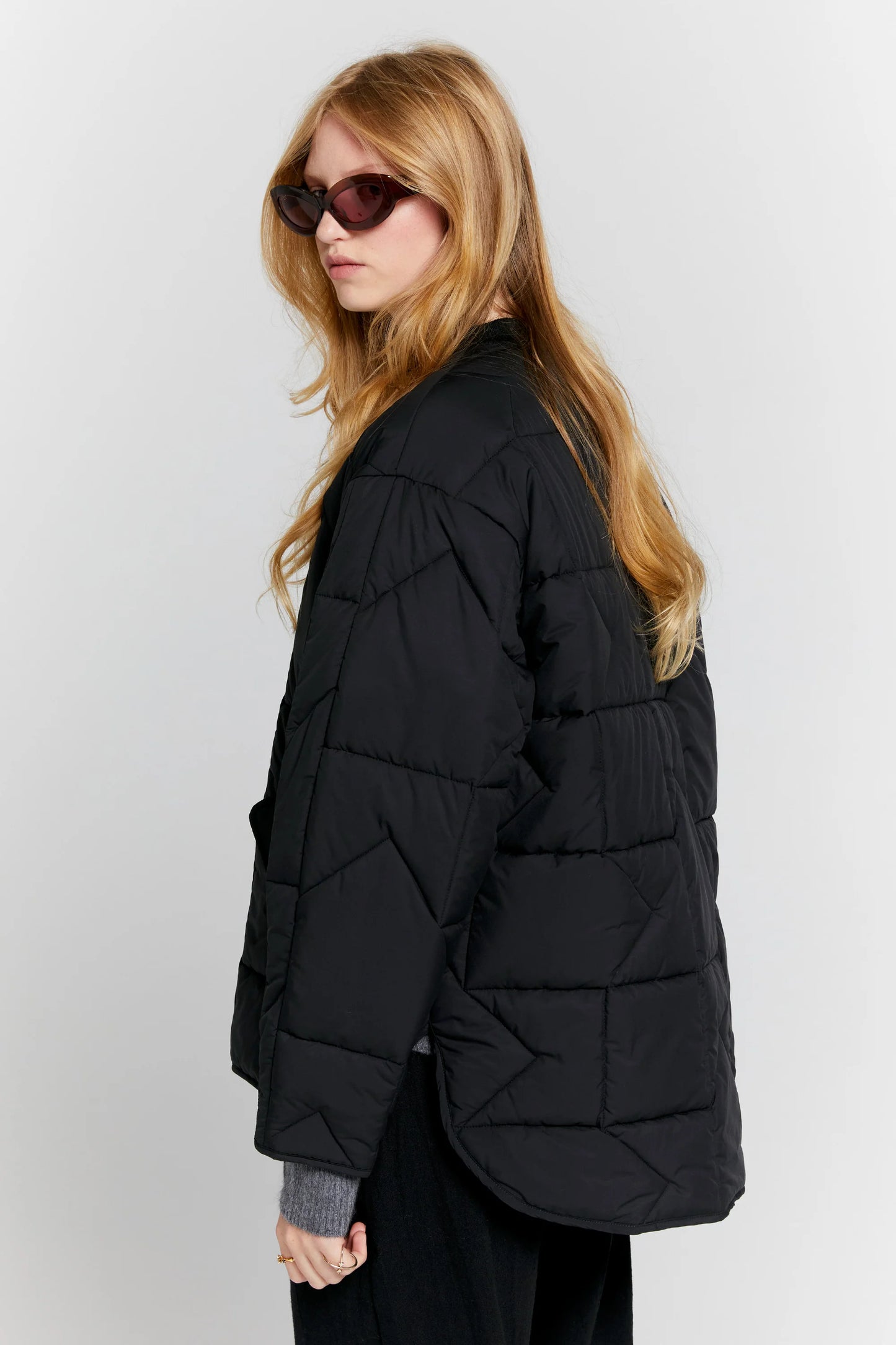 Quilted Monogram Jacket - Black