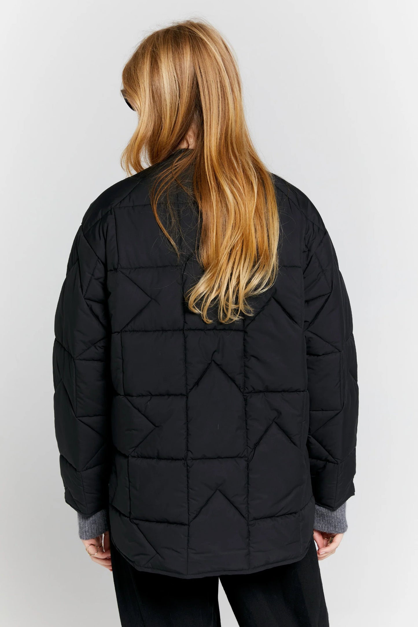 Quilted Monogram Jacket - Black
