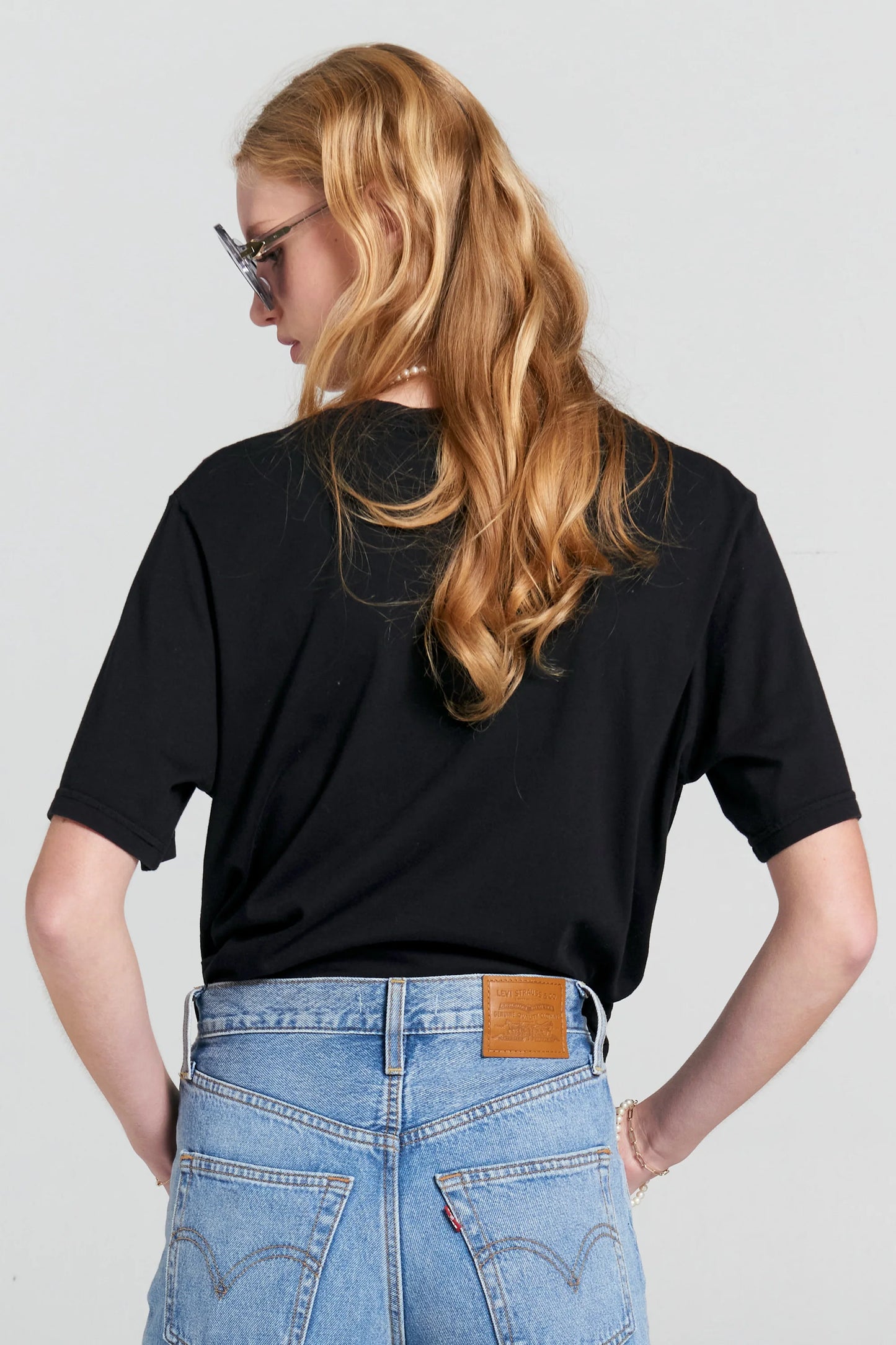 Embroidered Runaway Girl Classic T-Shirt Black