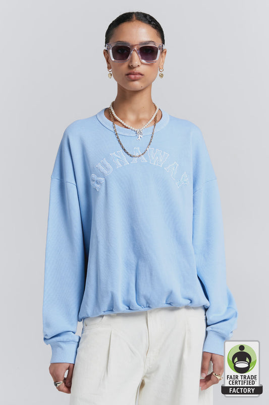 Runaway College Crewneck Sweatshirt Blue