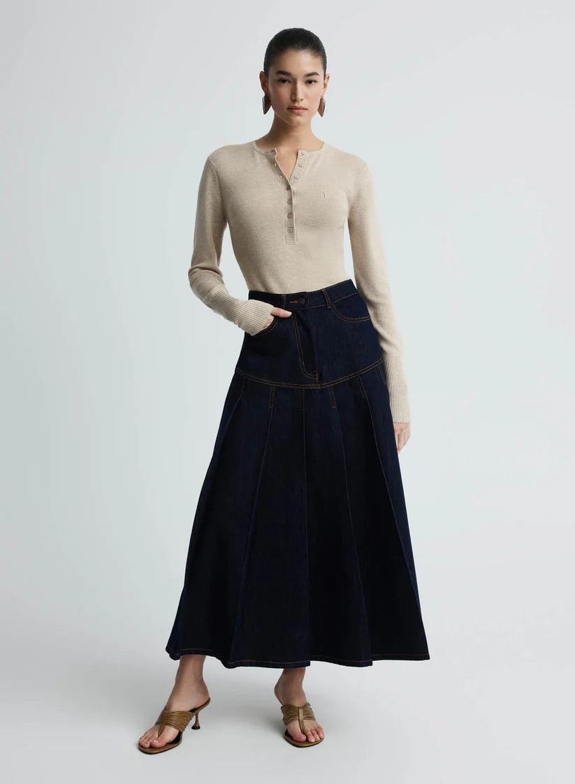 Logan Skirt Dark Indigo