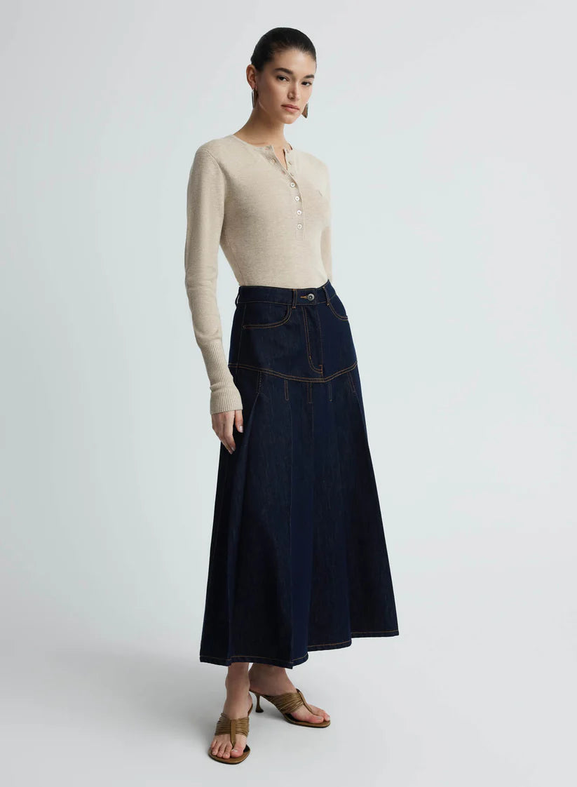 Logan Skirt Dark Indigo