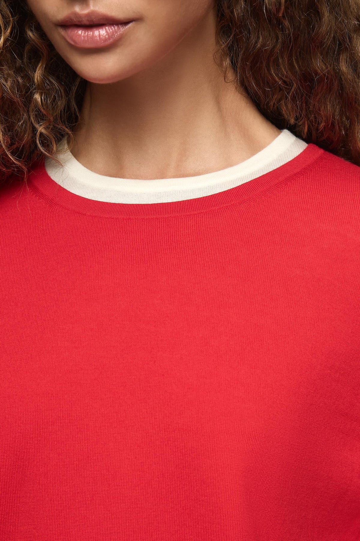 Amber Layered Sweater Red
