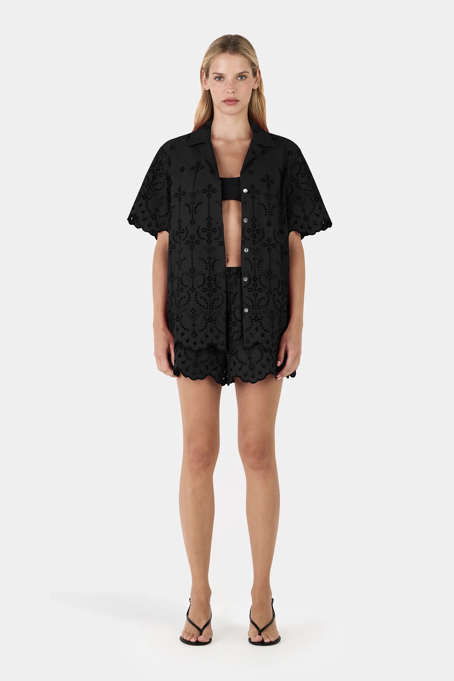 Bronny Shirt Black Anglaise