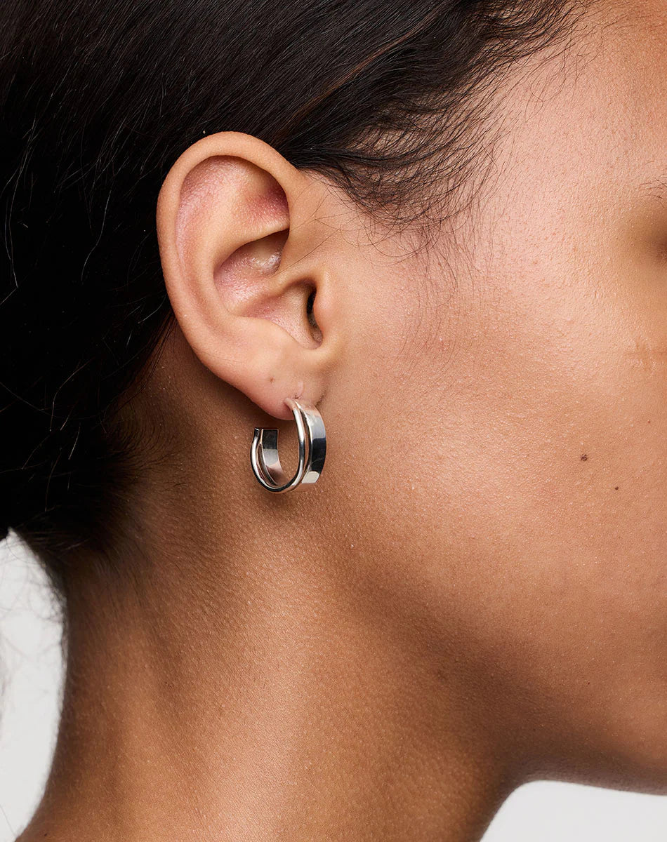 Bliss Hoops Medium Sterling Silver