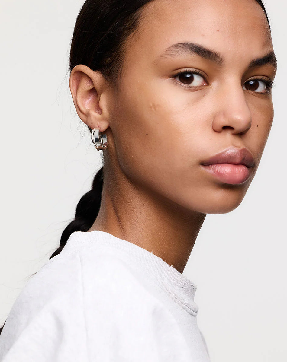 Bliss Hoops Medium 23k Gold Plated
