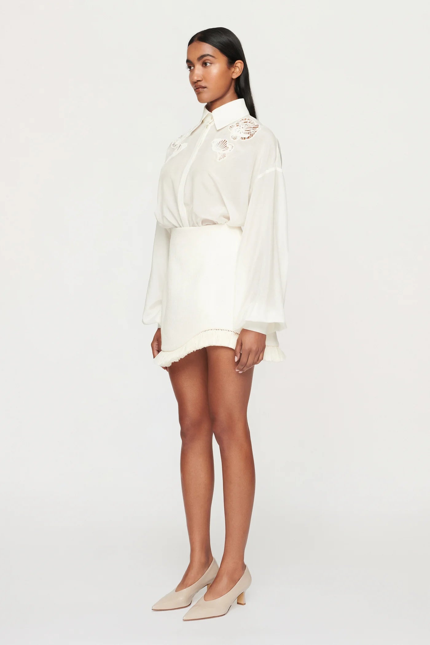 Bowie Raffia Mini Skirt