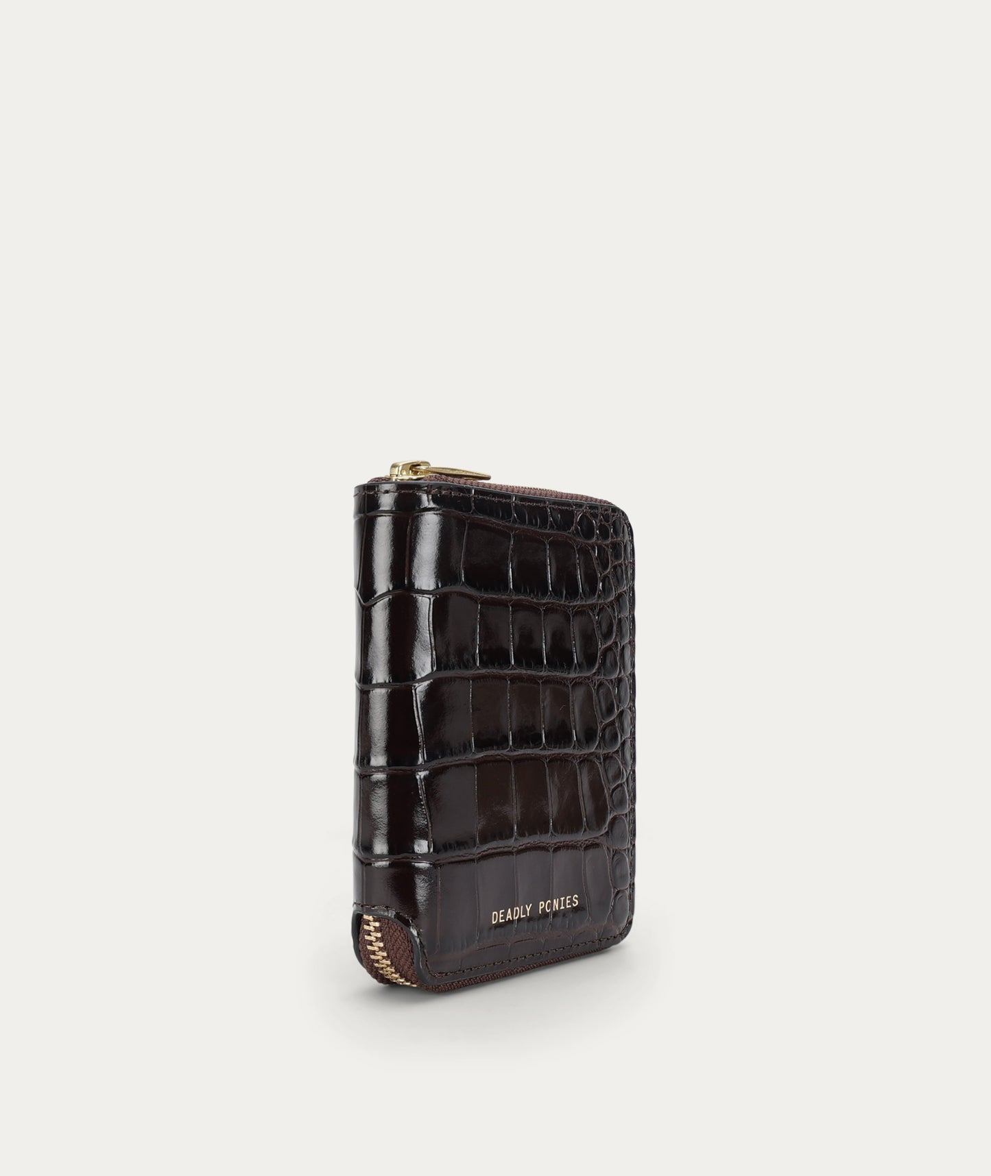 Mini Wallet Espresso Croc