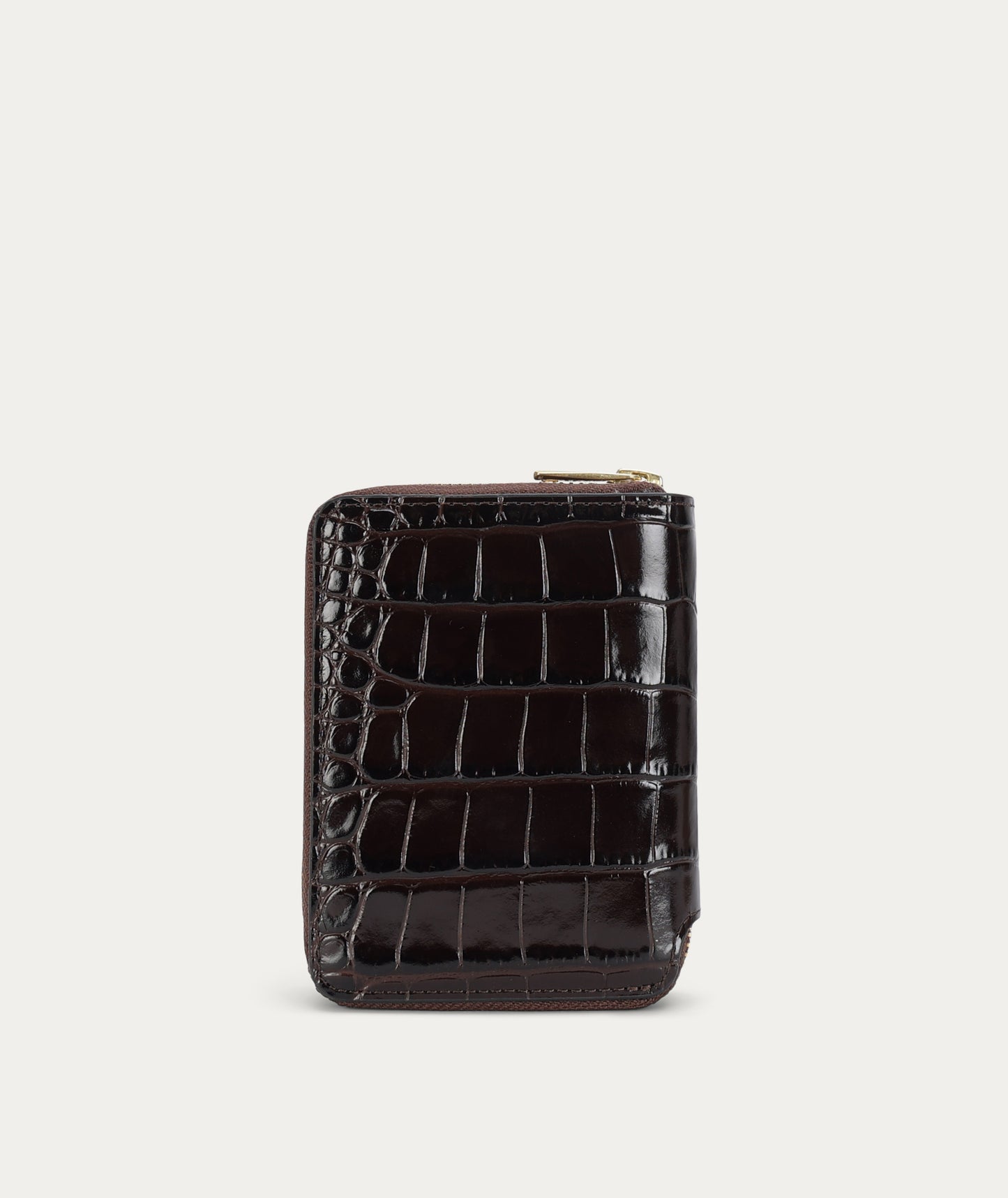Mini Wallet Espresso Croc