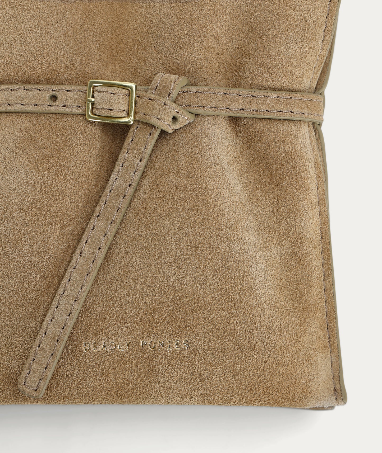 Mr Penny Pouchette Oat Suede