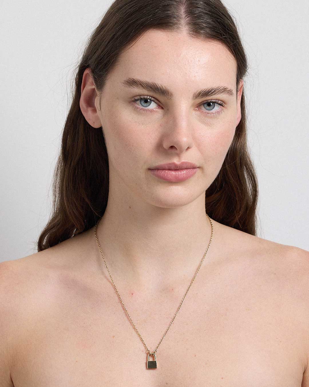 Locked Necklace Medium 23k Gold Plated