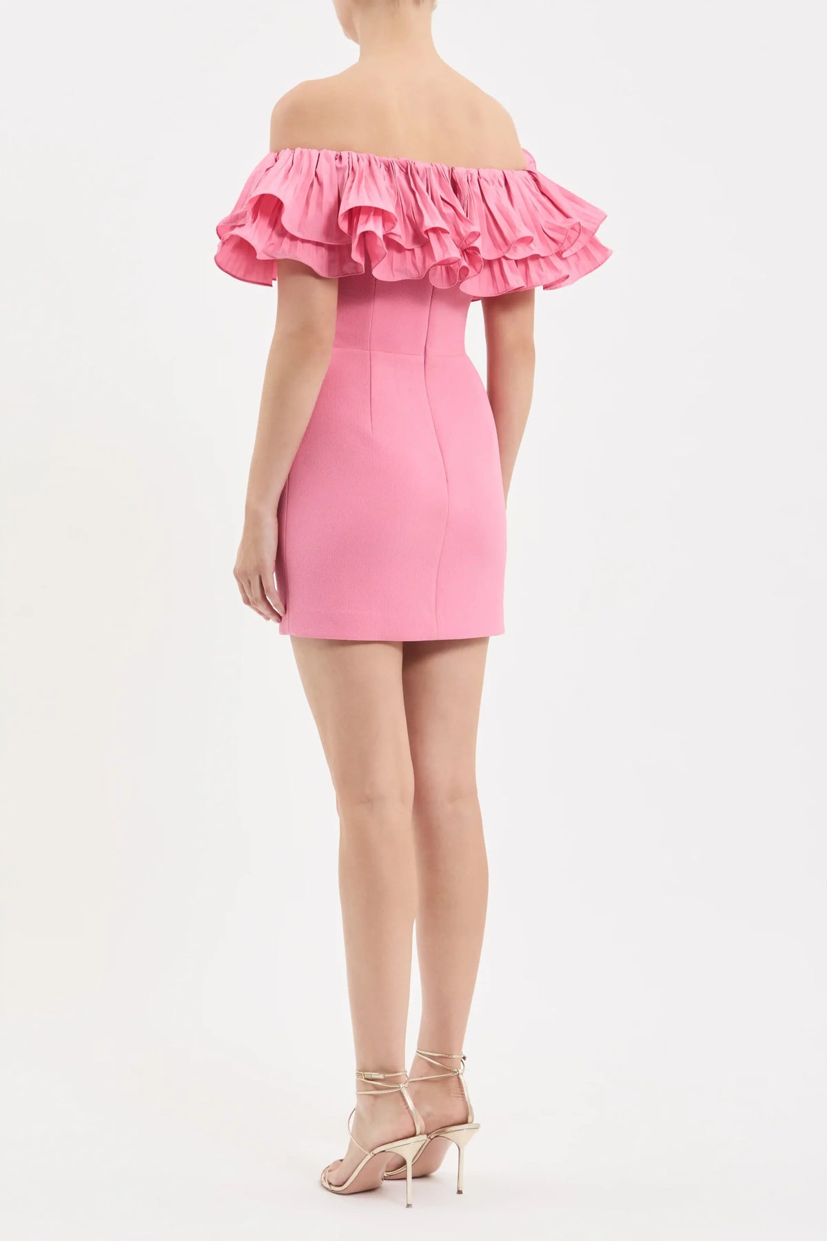 Preston Frill Mini Dress Pink