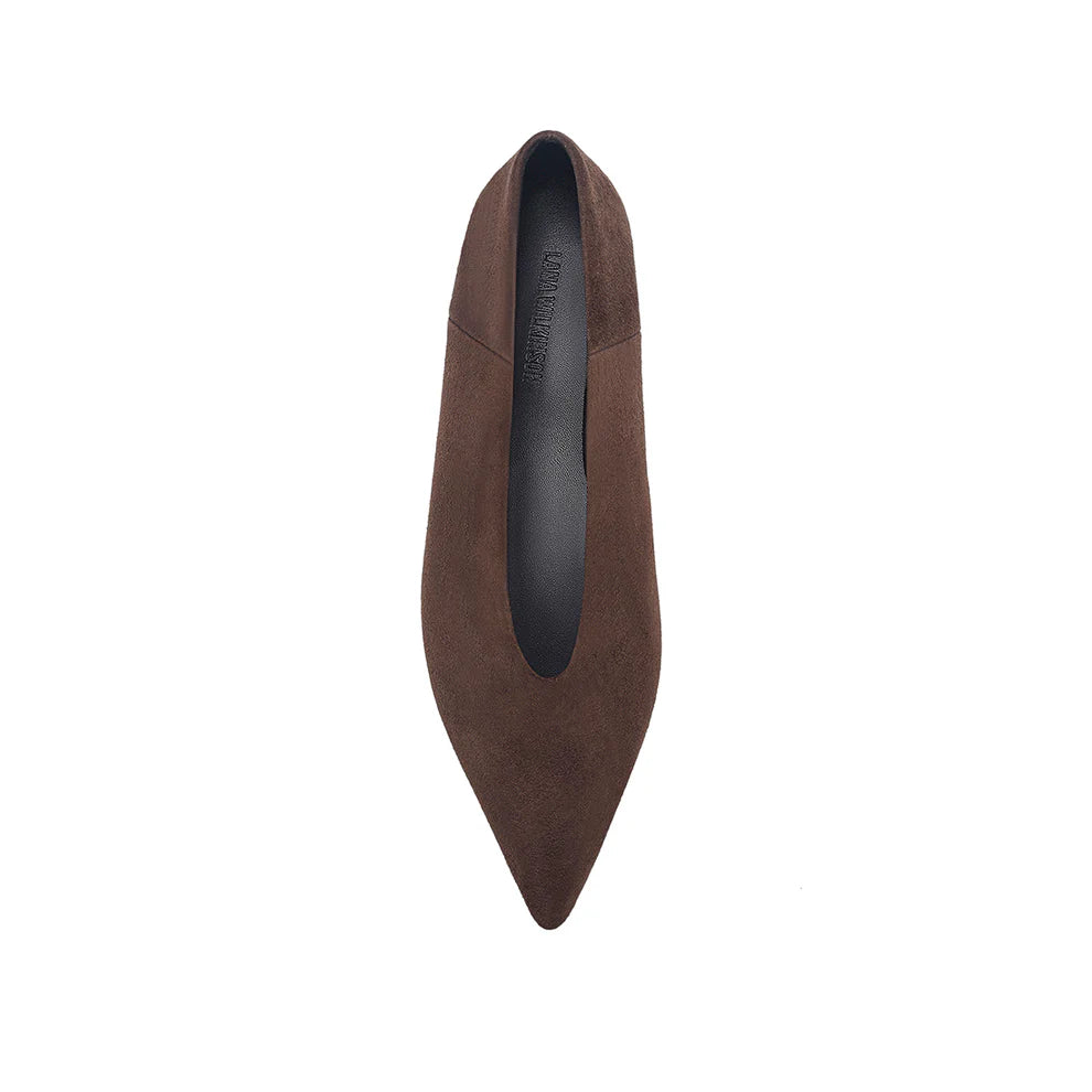 Piper Flat Espresso Suede