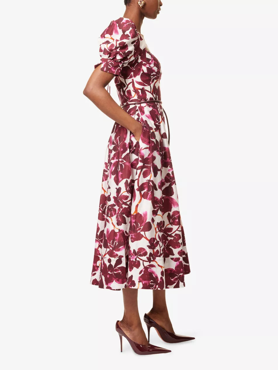Nerissa Midi Dress Red Orchid
