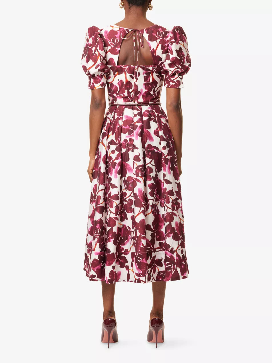Nerissa Midi Dress Red Orchid
