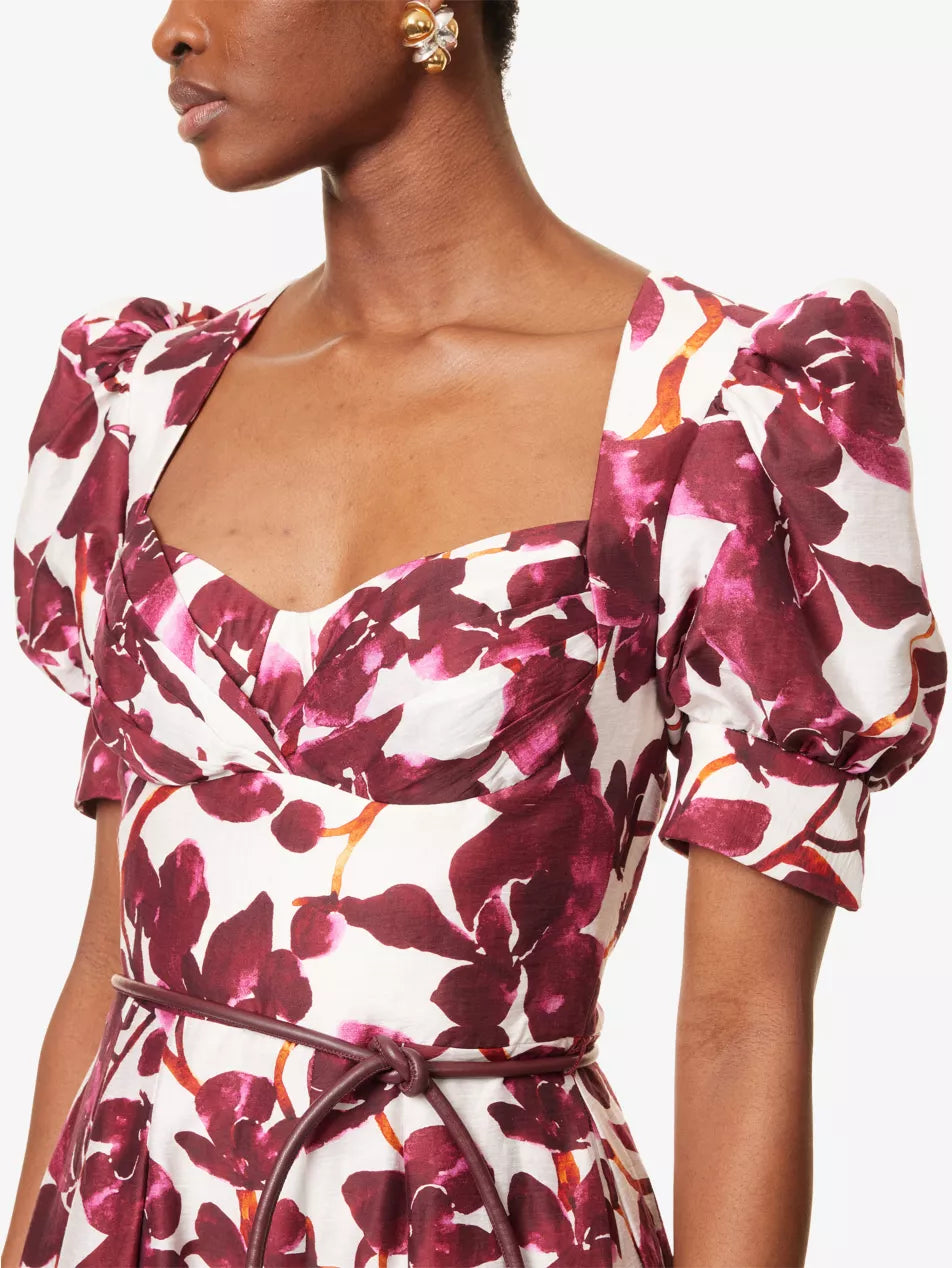 Nerissa Midi Dress Red Orchid