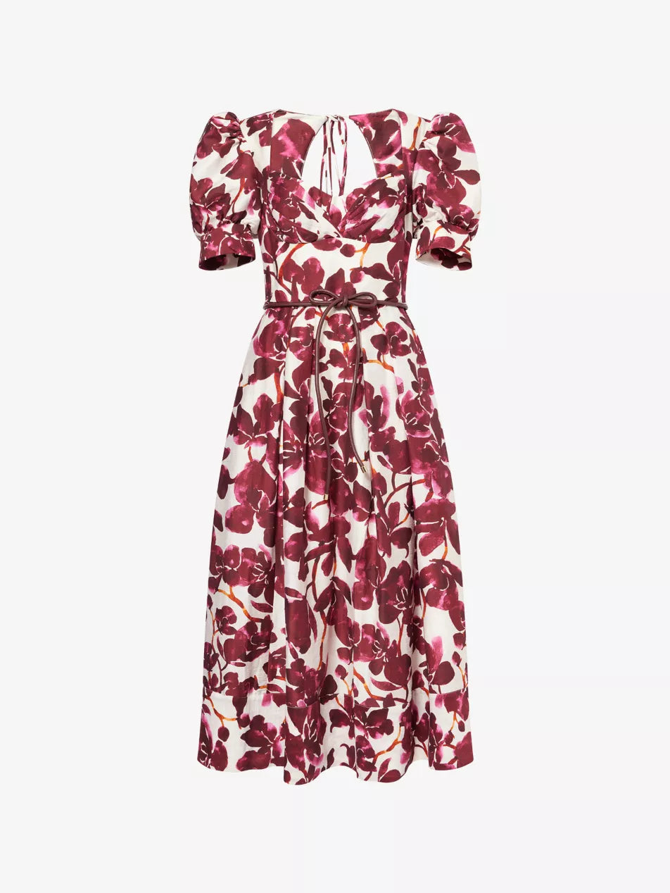 Nerissa Midi Dress Red Orchid
