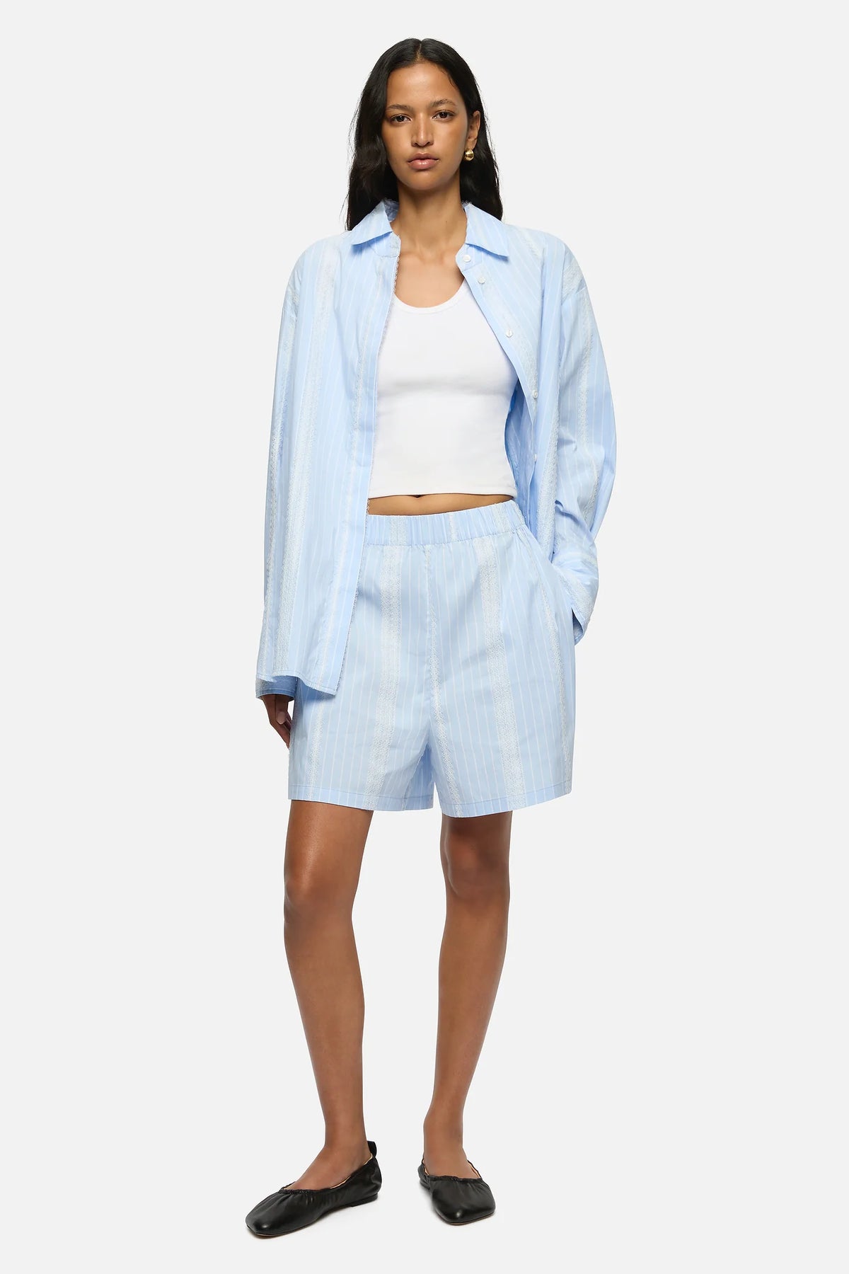 Bronte Lace Shorts Blue