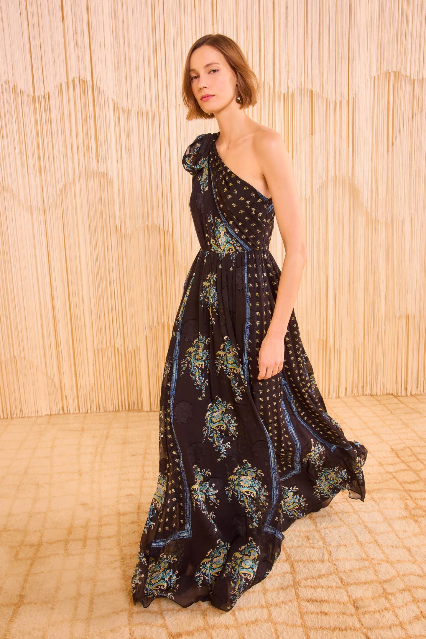 Angelique Draped Scarf Gown