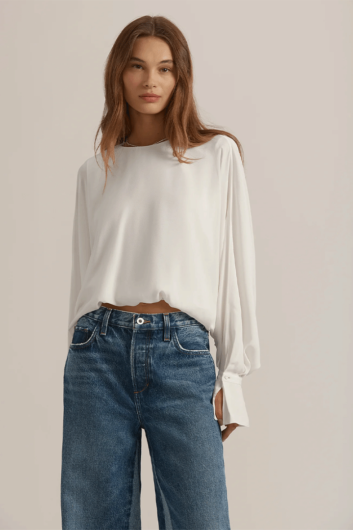 Making Me Blush Top Ivory