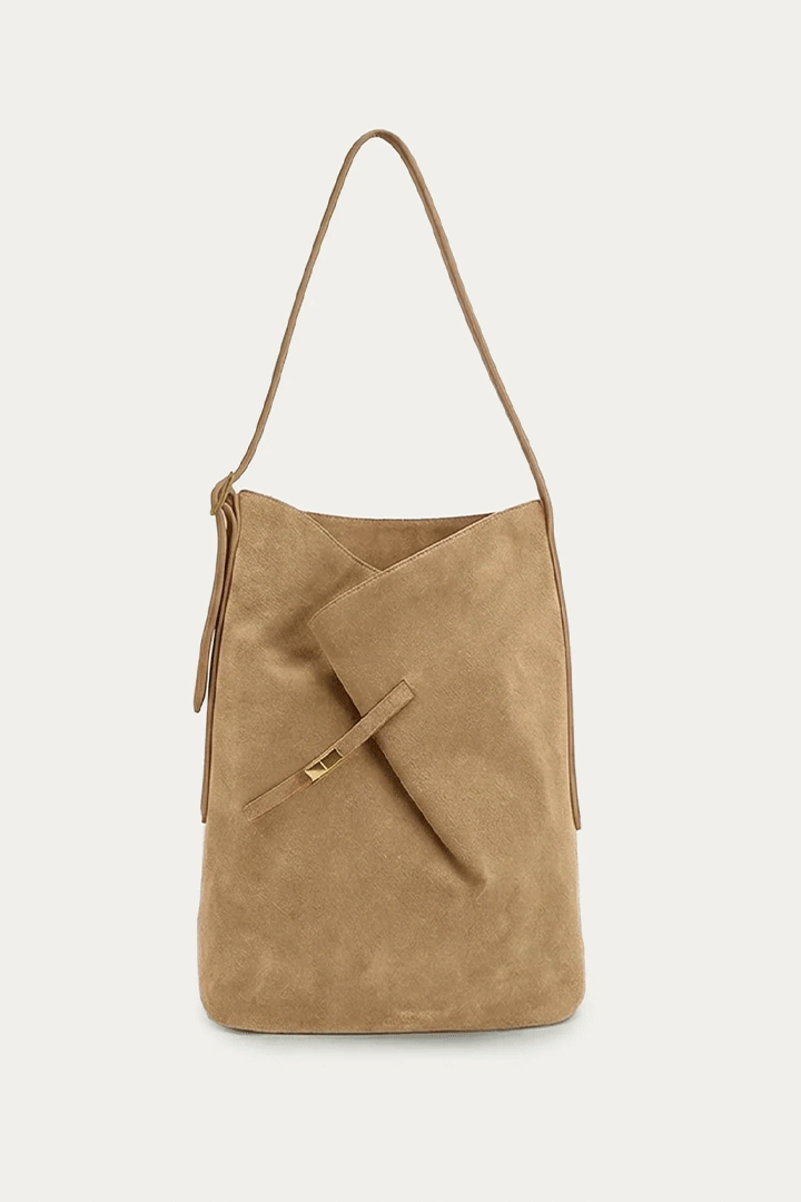 Clippity Tote Oat Suede