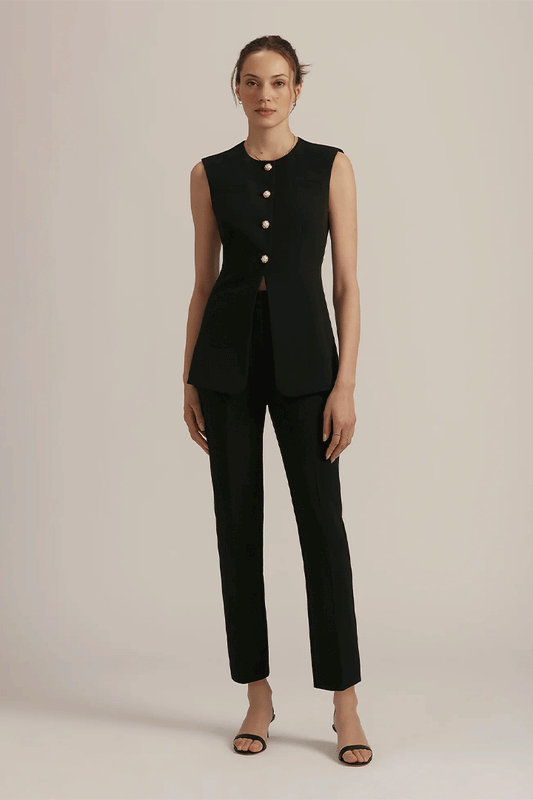 The Clocking In Top Black