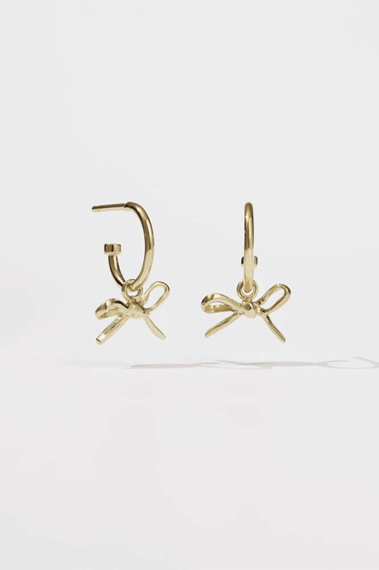 Bow Signature Hoops 23k Gold Plated
