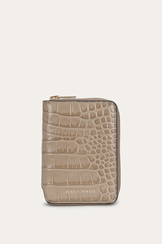 Mini Wallet Oat Croc