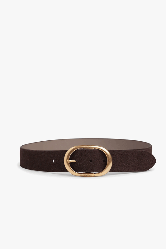 The Suede Jean Belt Chocolate