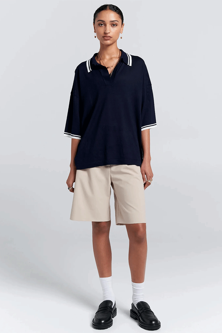 Relax Knit Polo Navy