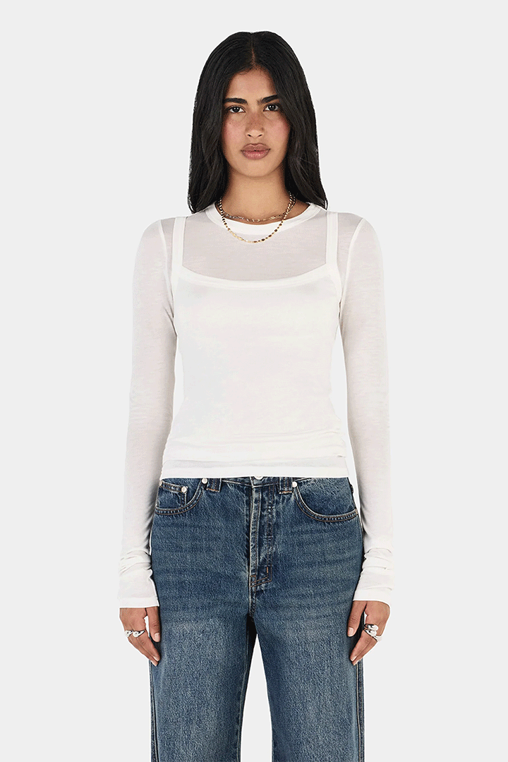 Capulet Layered Top Ivory