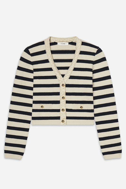 Harbour Cardigan Navy/White