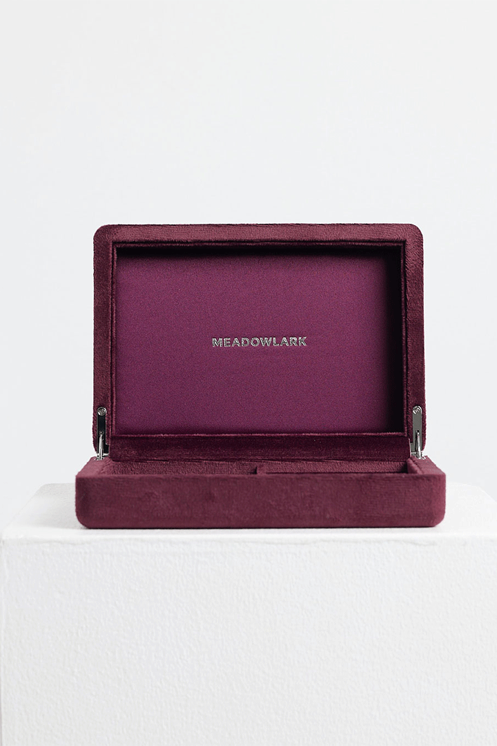 Velvet Jewellery Box Small Merlot