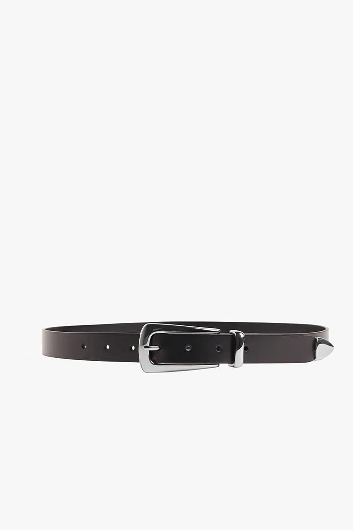 The Statement Belt - Black/Nickel