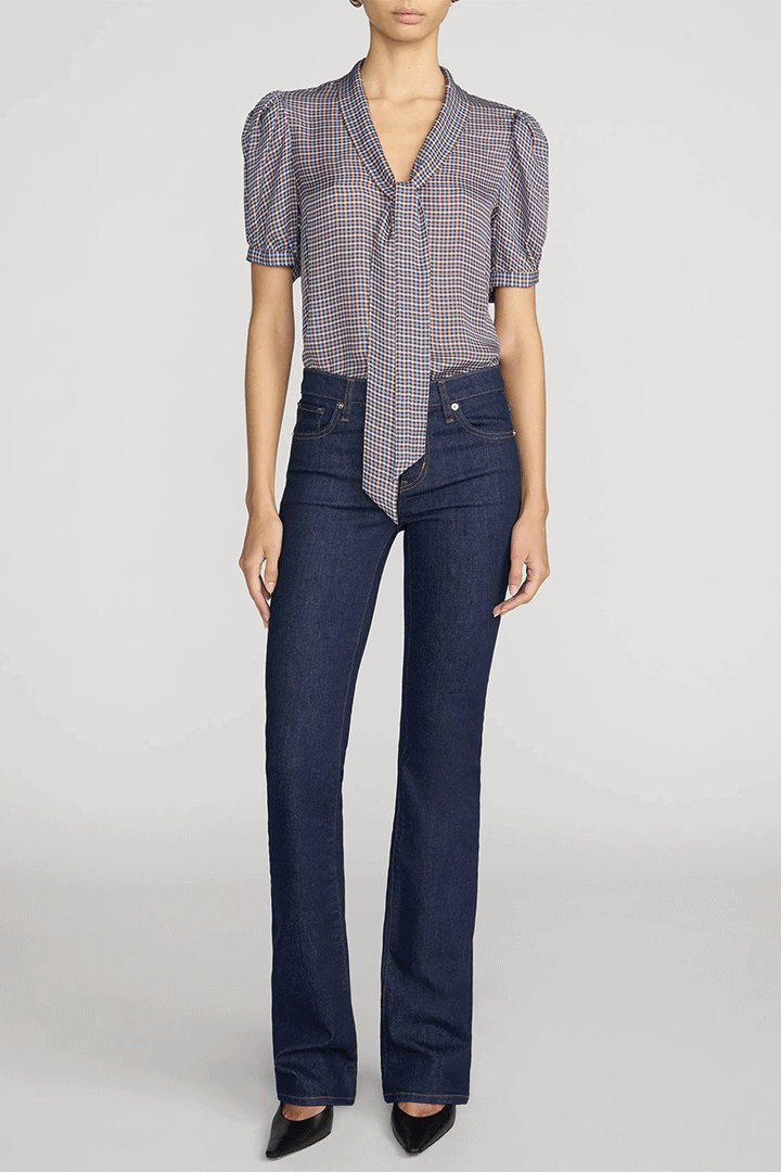 Sonnet Blouse Chestnut Multi Plaid