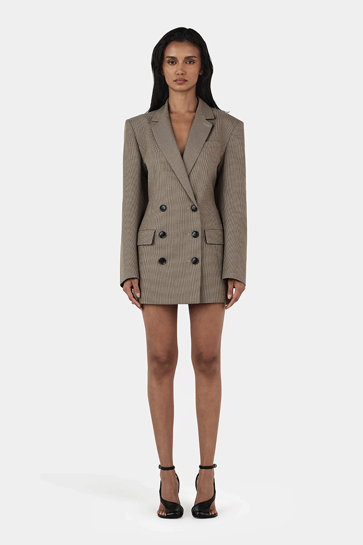 Callum Blazer Dress Chestnut