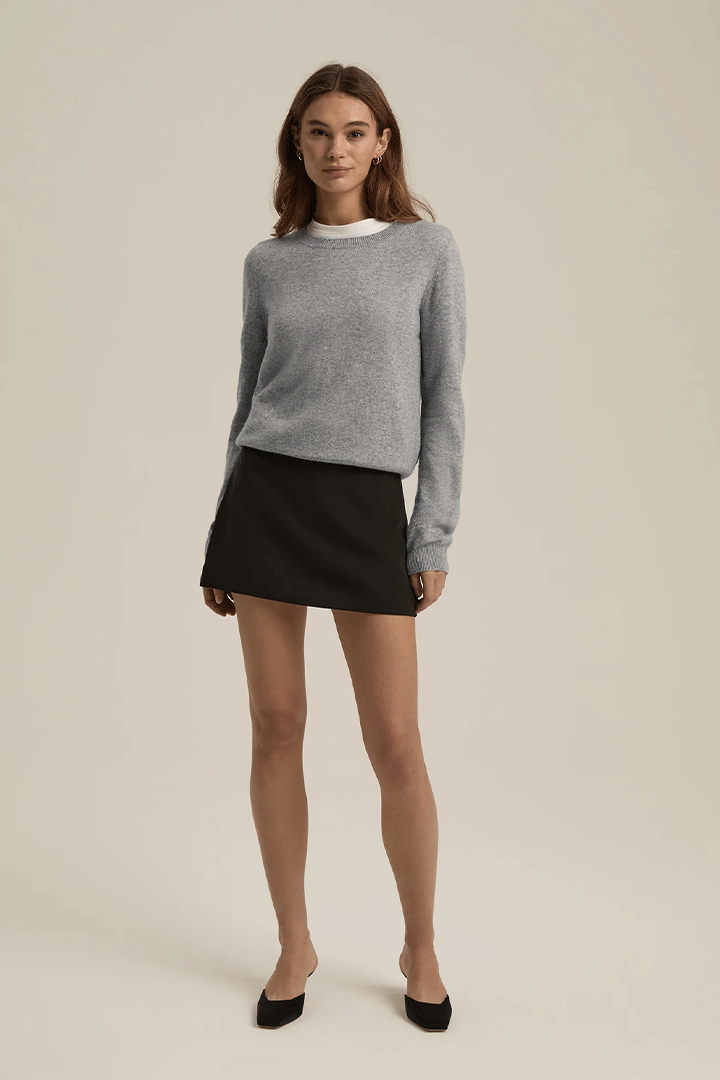 Favorite Cashmere Crew Grey