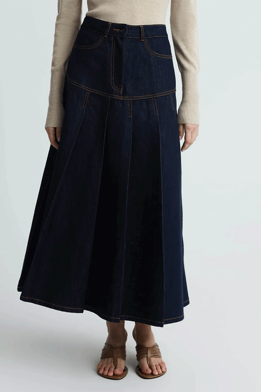 Logan Skirt Dark Indigo