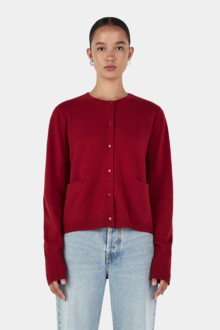 Dolly Cashmere Cardigan Red