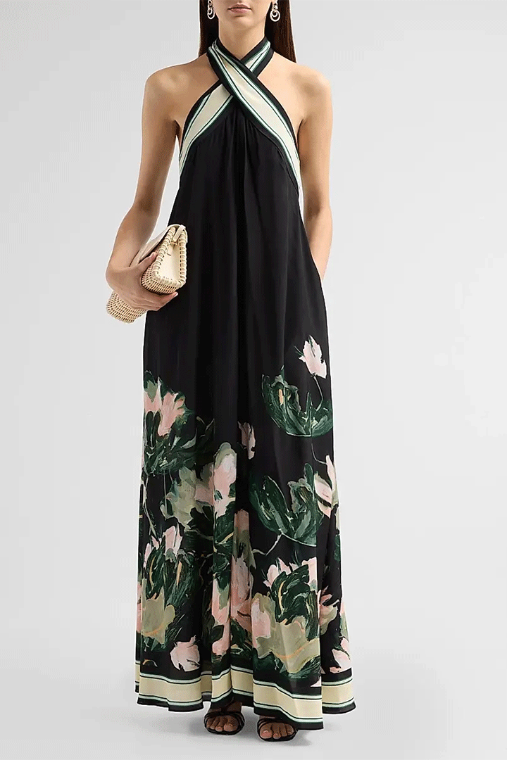 Garie Maxi Dress Water Lily