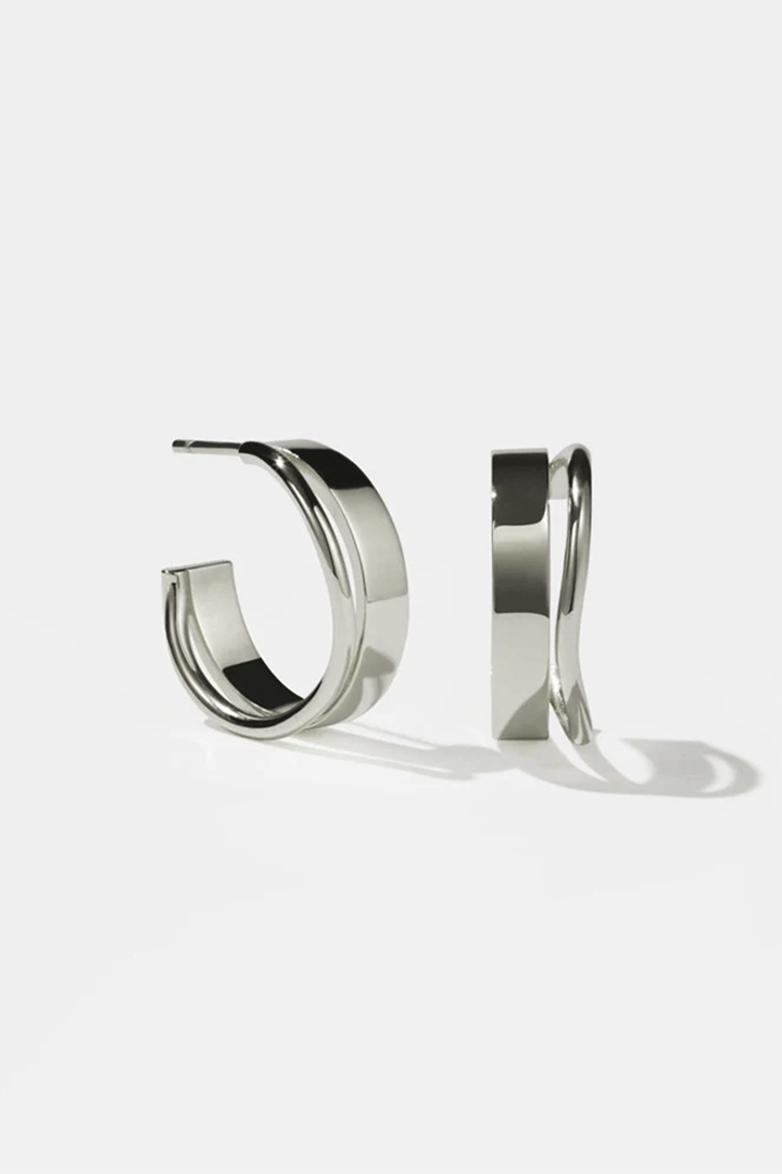 Bliss Hoops Medium Sterling Silver