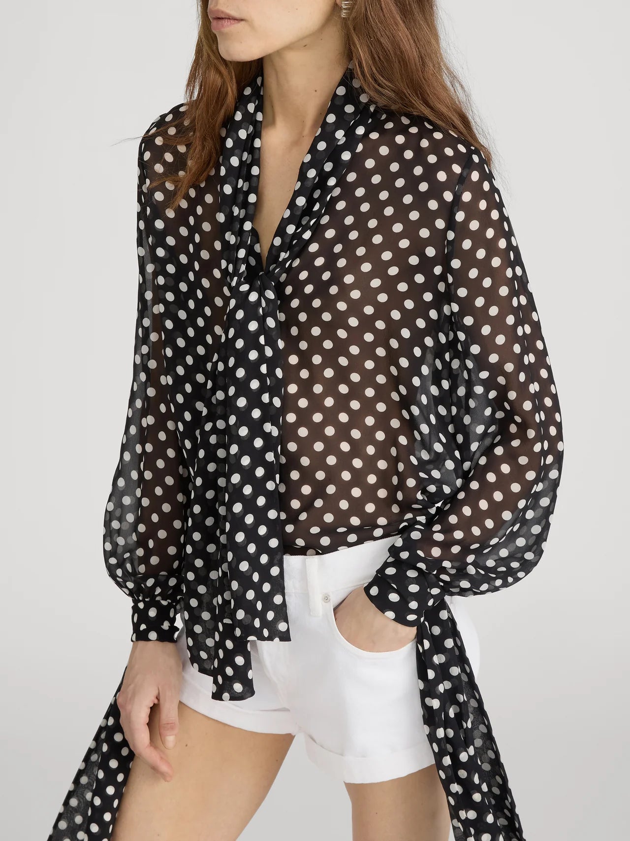Nouvelle Polka Dot Blouse