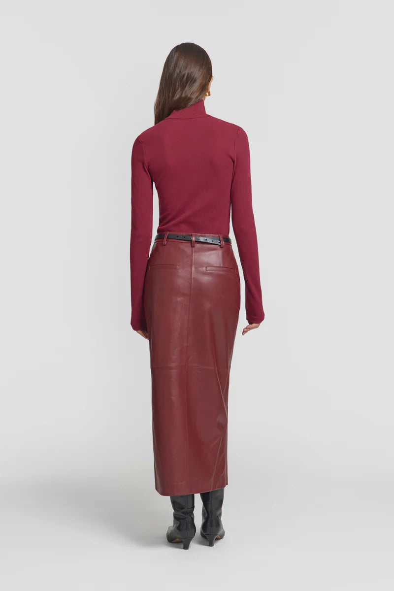 Woods Rib Turtleneck Sangria