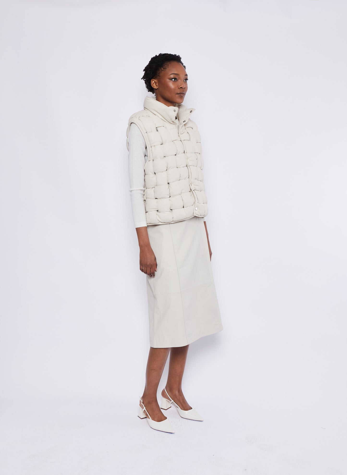 Woven Vest Ivory