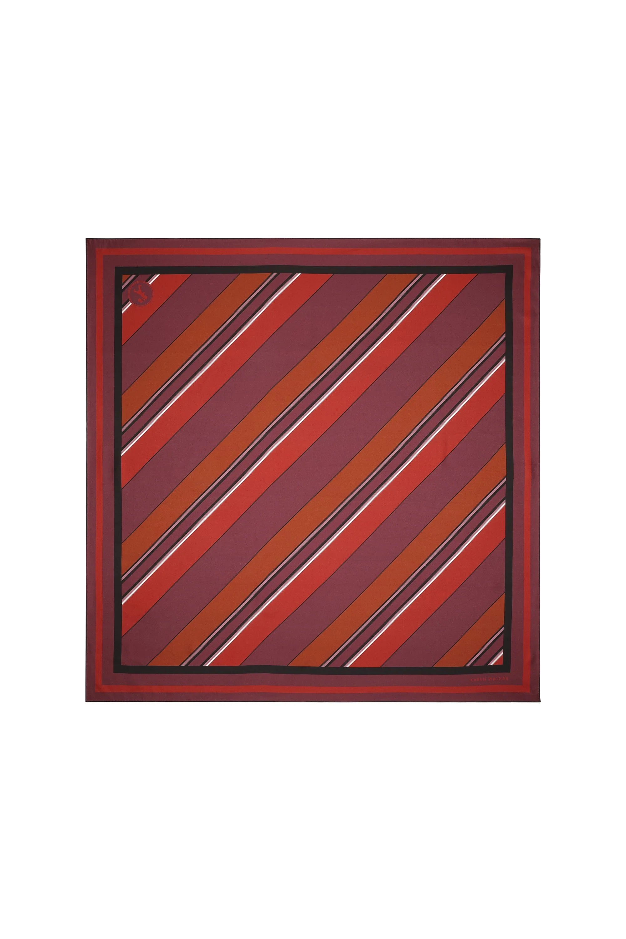 Stripe Classic Scarf Plum